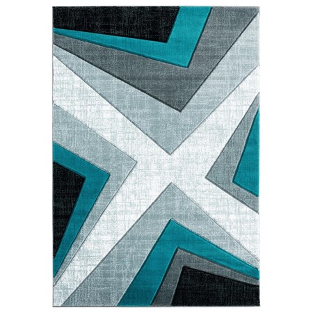Manmade 1 ft. 10 in. x 2 ft. 8 in. Bristol Zine Turquoise Rectangle Accent Rug MA3089785
